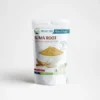 Suma root prah u beloj kesici od 75g sa svetlosmeđim prahom u činiji